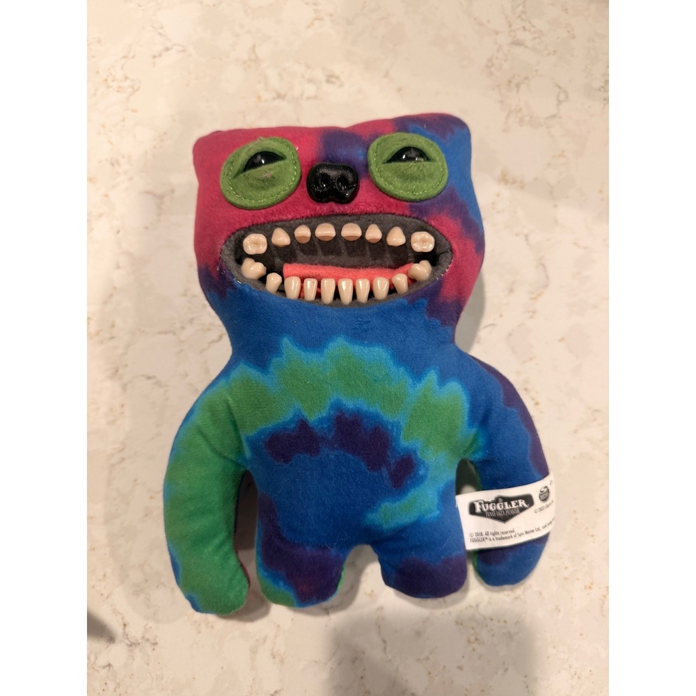 Fuggler Funny Ugly Monster‎ Tie Dye Plush Toy Colorful Teeth Spin Master 10'